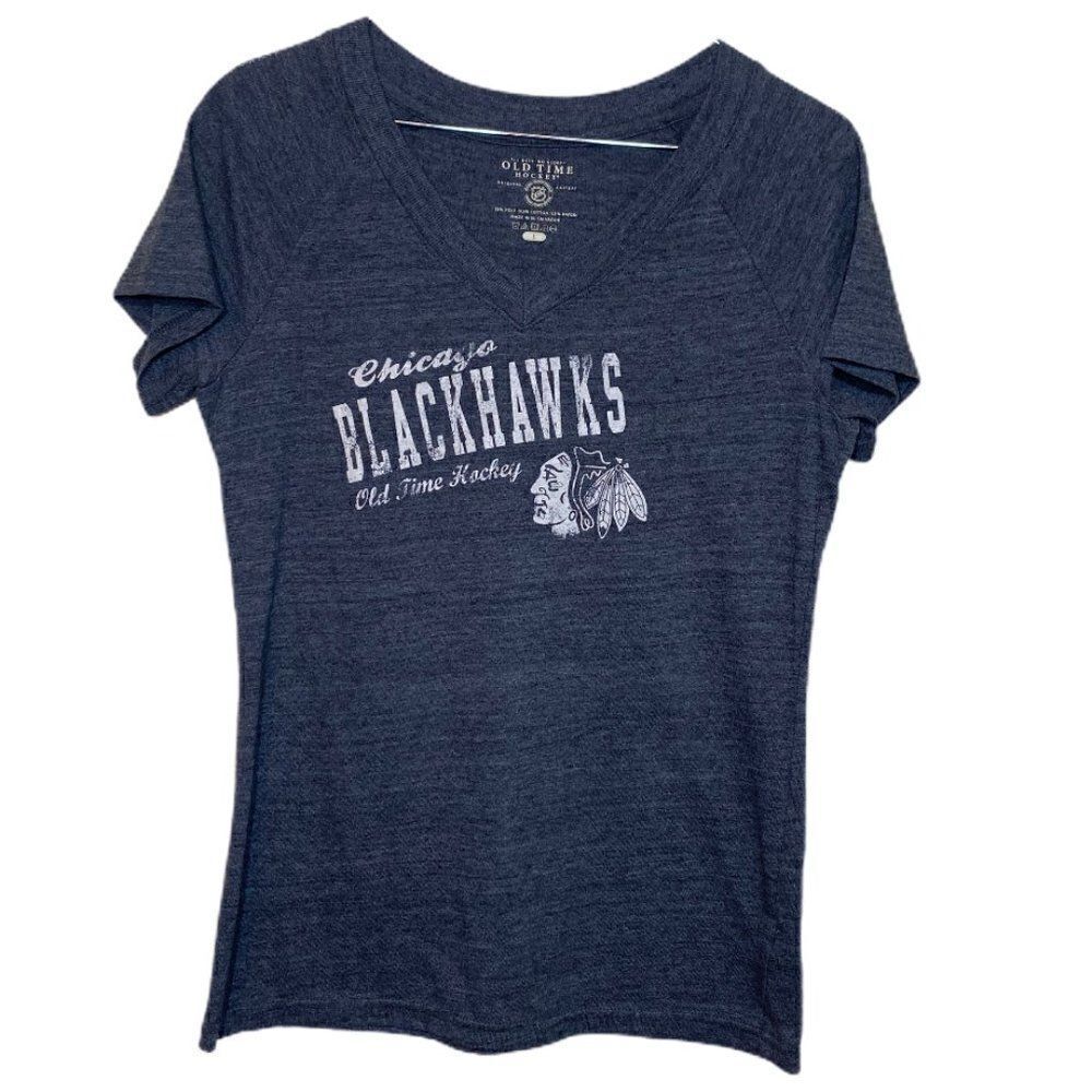 Chicago Blackhawks Grey V-Neck Tee